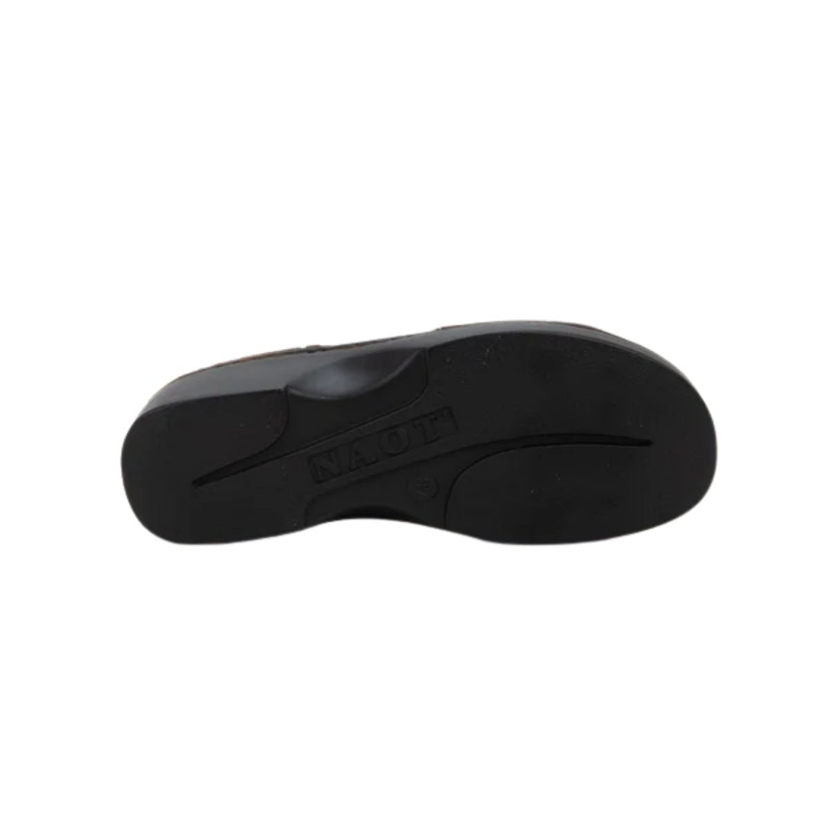 Rome | Leather | Black Matte - Wedge - Naot