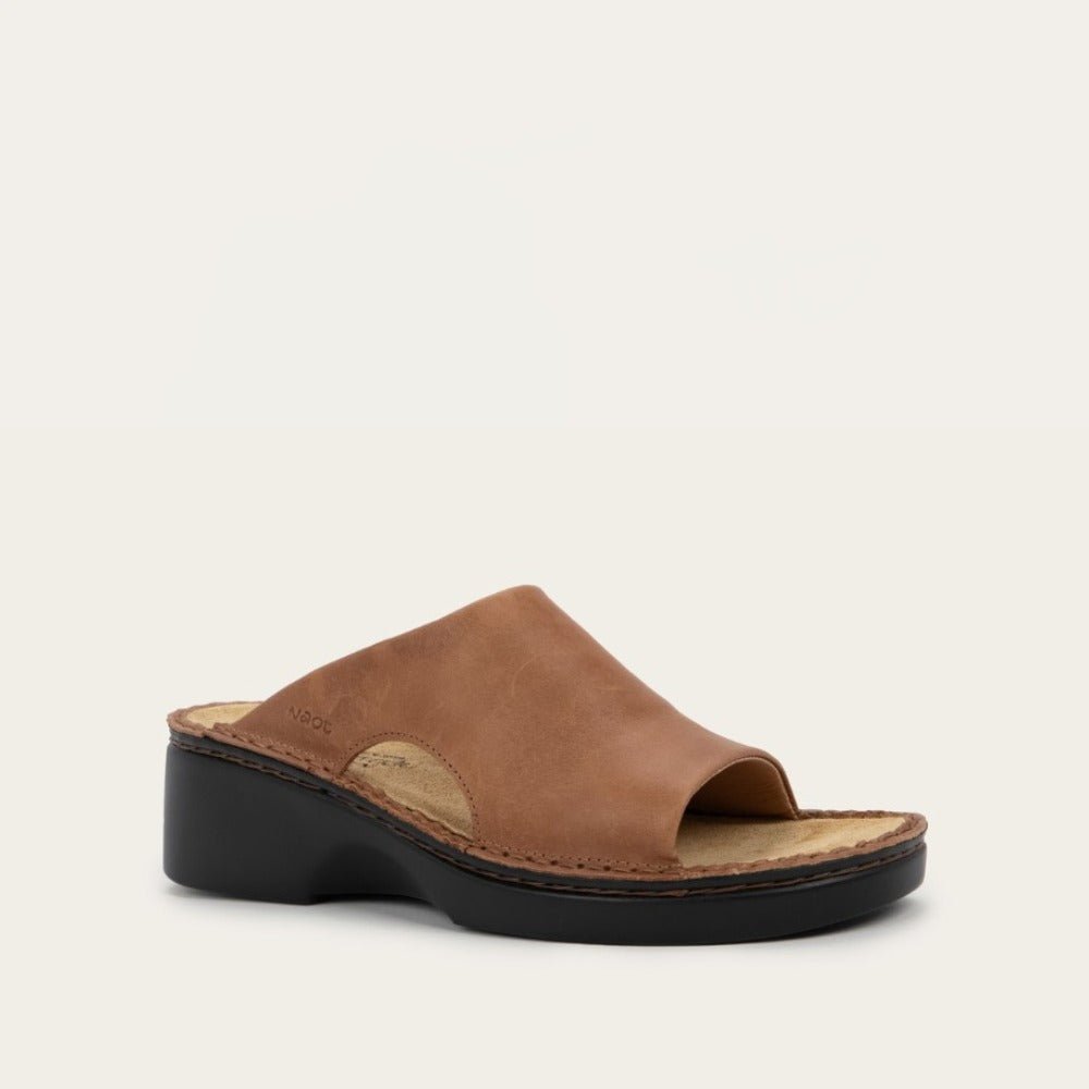Rome | Leather | Latte Brown - sandals - Naot