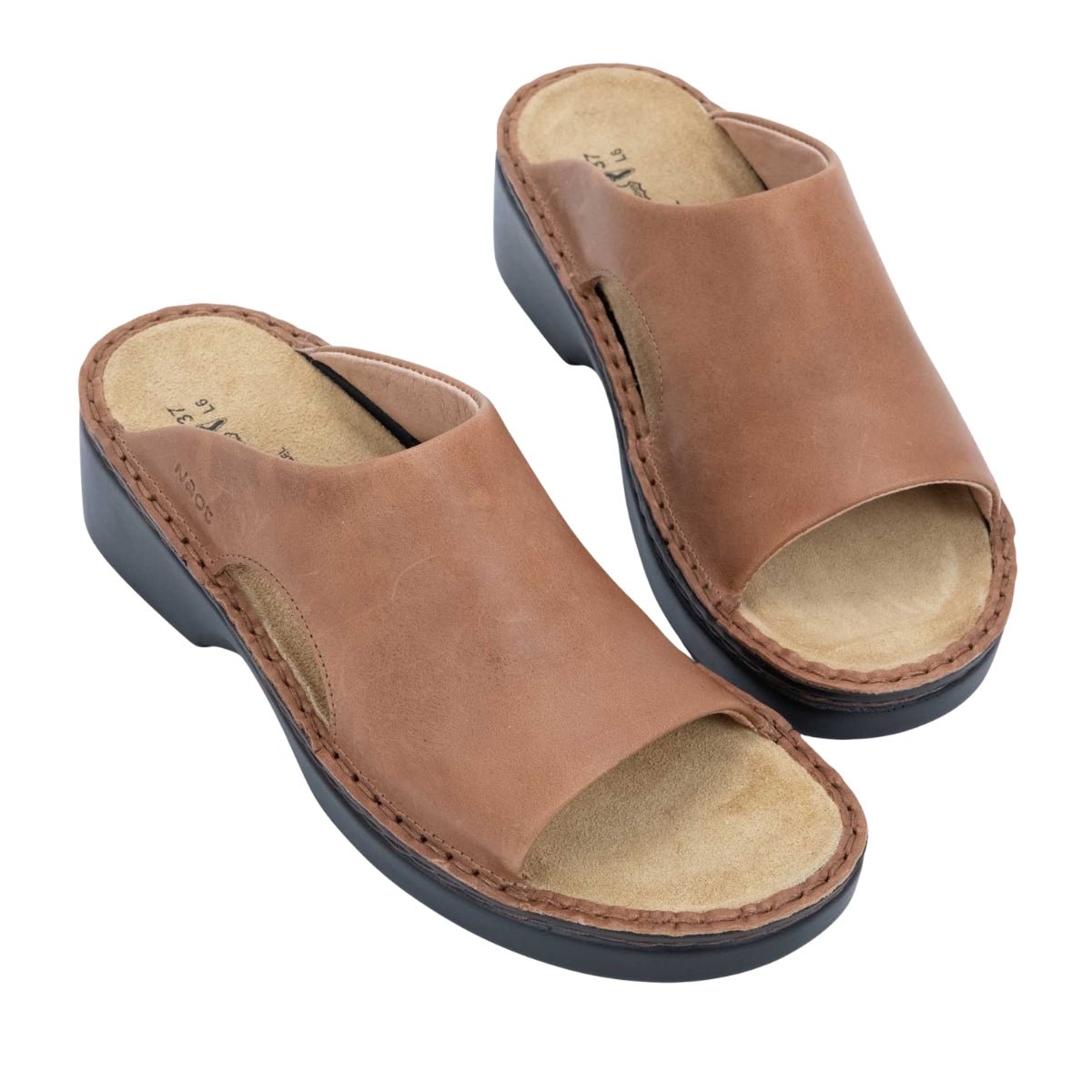 Rome | Leather | Latte Brown - Wedge - Naot