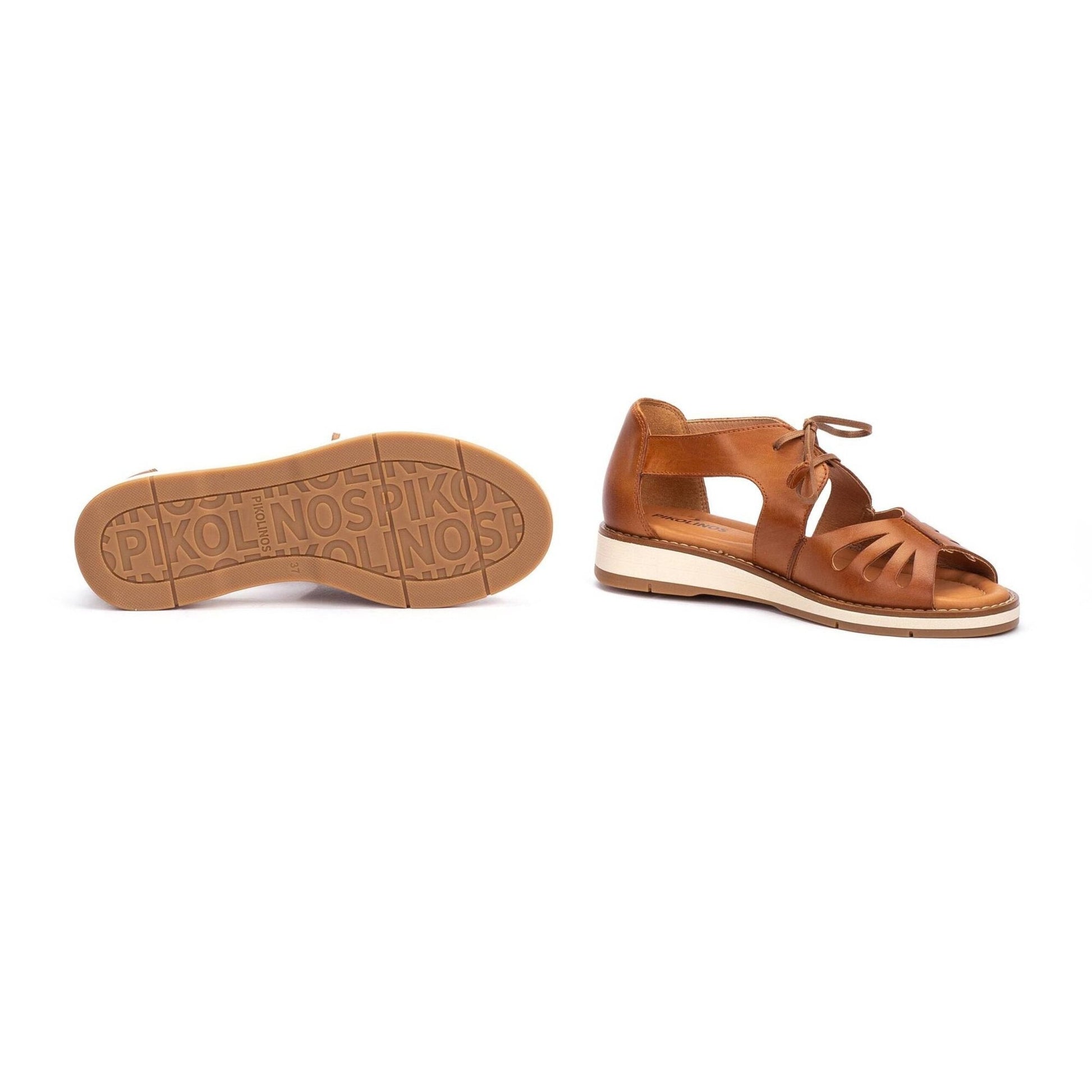Roquetas | Leather | Brandy - sandals - Pikolinos