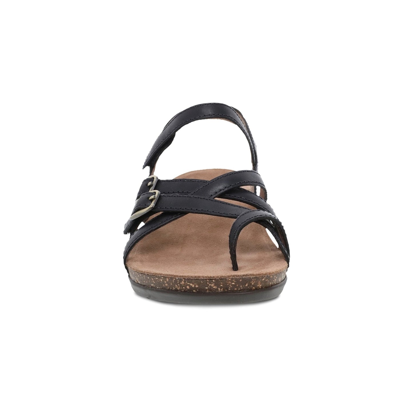 Roslyn | Waxy Burnished | Black - sandals - Dansko
