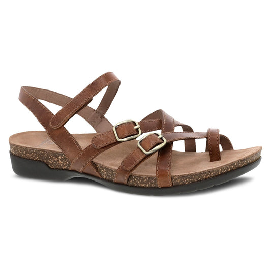Roslyn | Waxy Burnished | Tan - sandals - Dansko