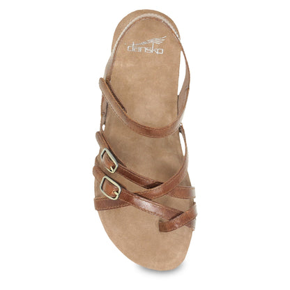 Roslyn | Waxy Burnished | Tan - sandals - Dansko