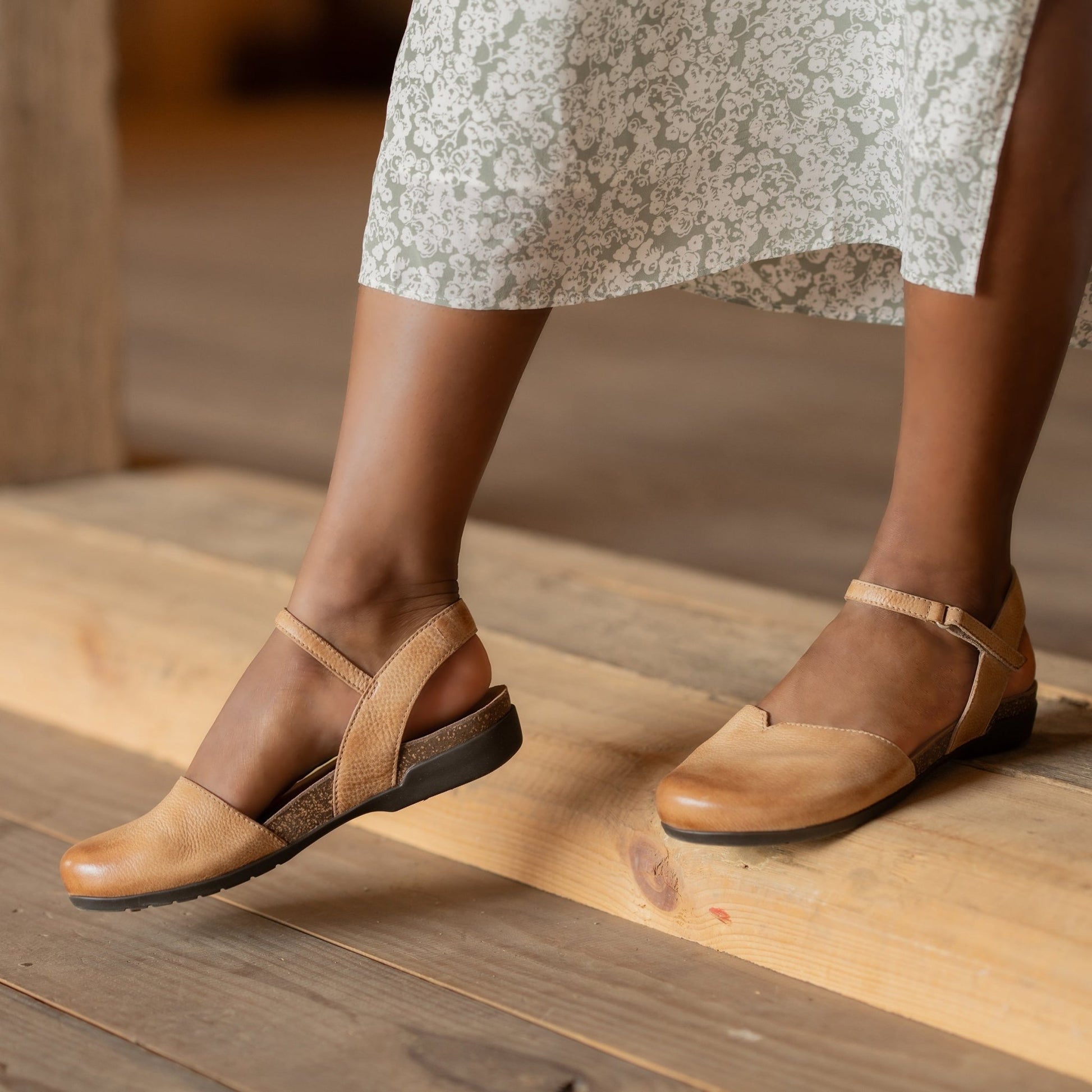 Rowan | Distressed Leather | Honey - sandals - Dansko