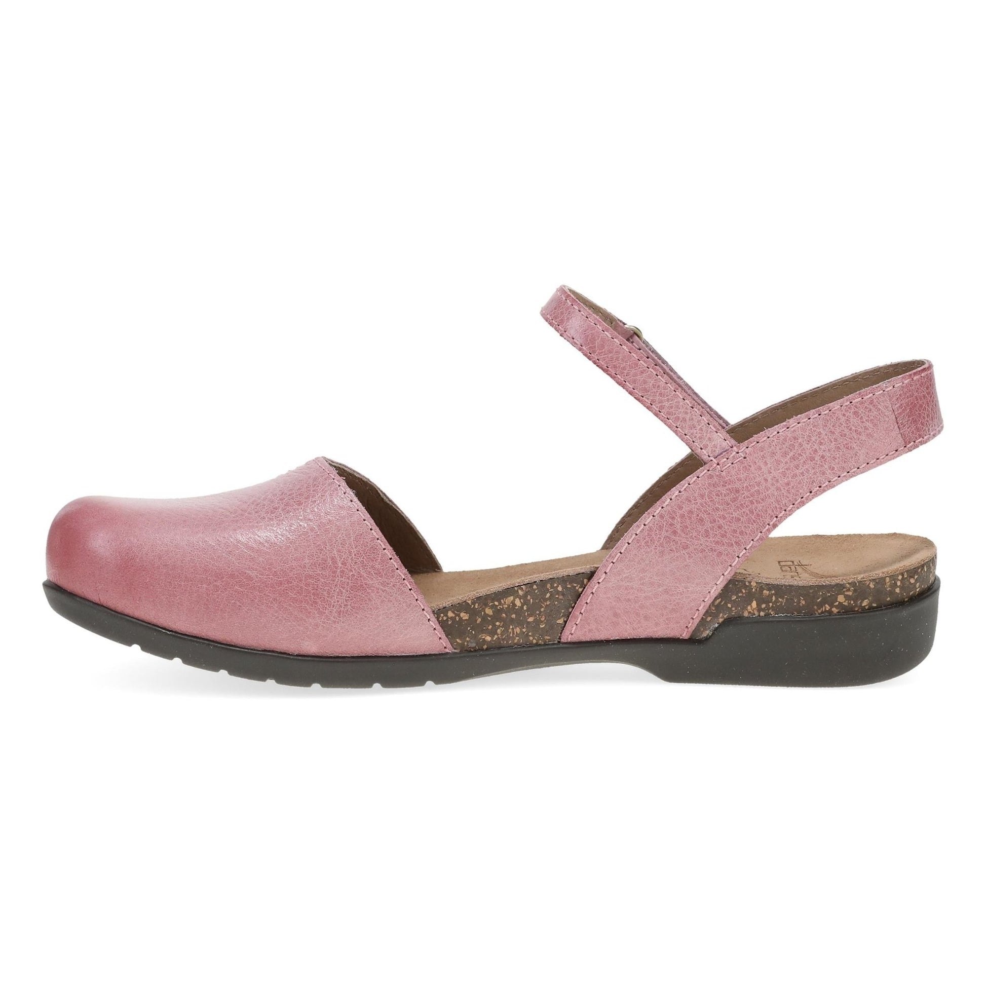 Rowan | Milled Burnished Leather | Pink - sandals - Dansko
