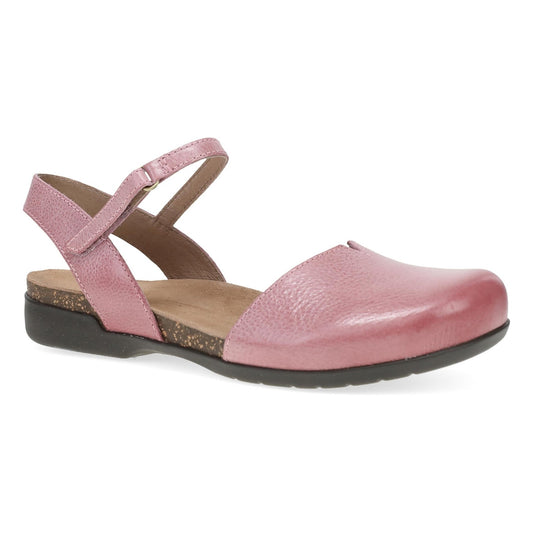 Rowan | Milled Burnished Leather | Pink - sandals - Dansko