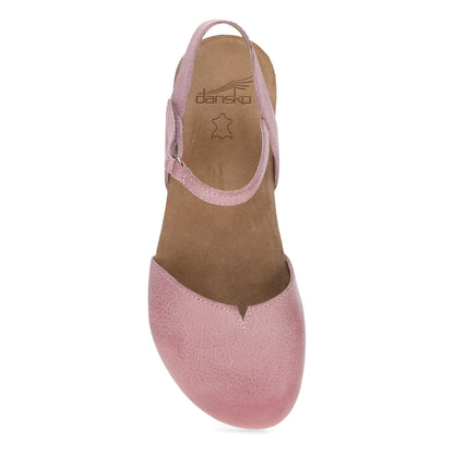 Rowan | Milled Burnished Leather | Pink - sandals - Dansko