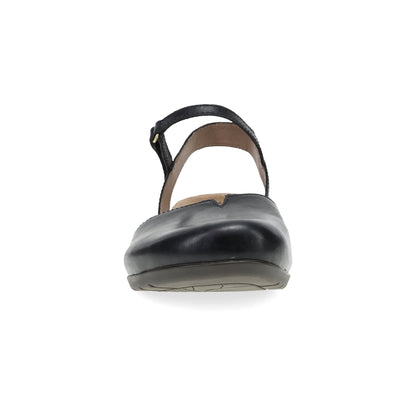 Rowan | Waxy Burnished | Black - sandals - Dansko
