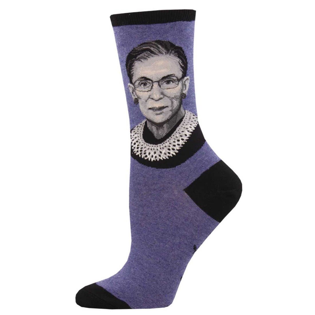 Ruth Bader Ginsburg Portrait | Women | Blue Heather - socks - Socksmith