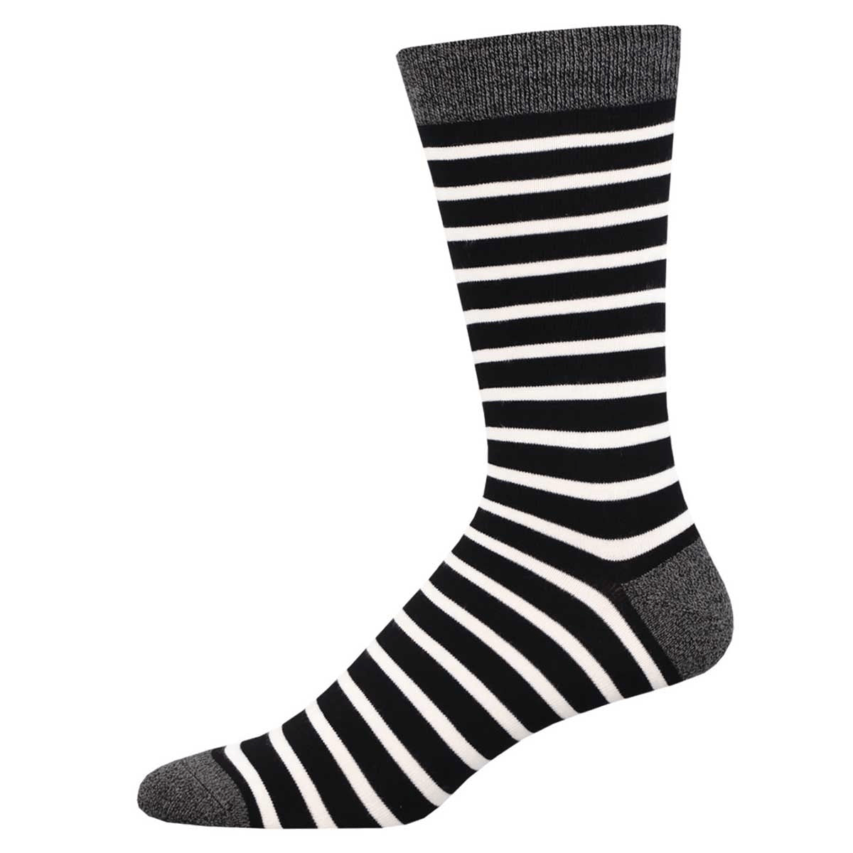 Sailor Stripe | Bamboo | Men | Black/White - Socks - Socksmith