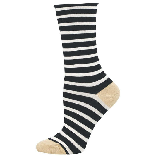 Sailor Stripe | Bamboo | Women | Black/White - socks - Socksmith