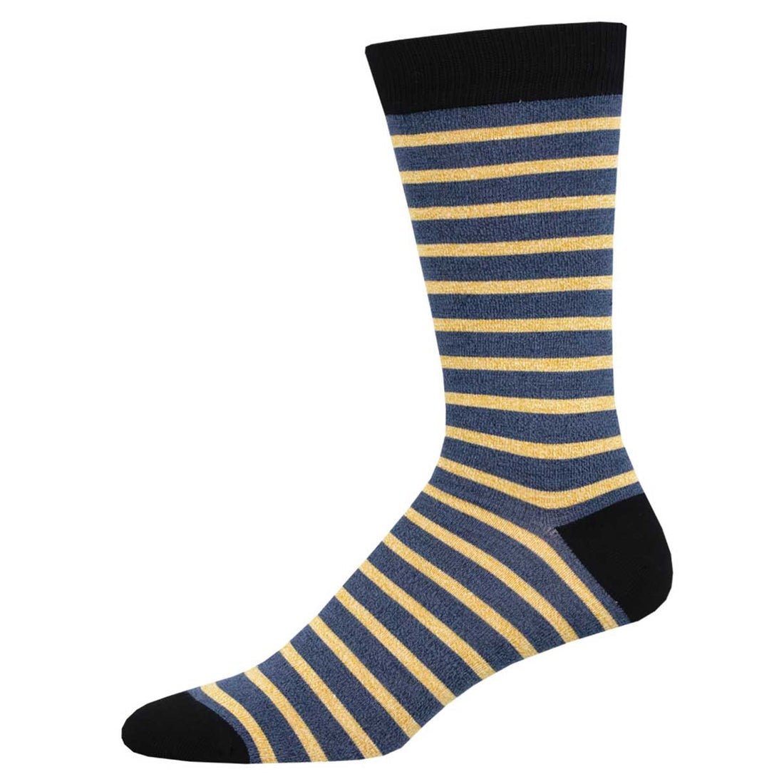 Sailor Stripe Socks | Bamboo | Men | Navy/Gold - socks - Socksmith