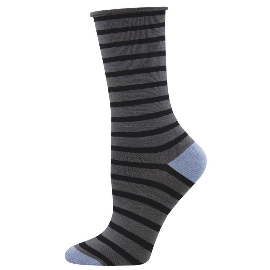 Sailor Stripe Socks | Bamboo | Women | Charcoal - socks - Socksmith