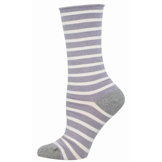 Sailor Stripe Socks | Bamboo | Women | Dusty Lavendar - socks - Socksmith