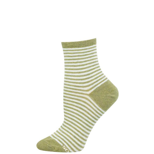 Sailor Stripe | Women | Green Heather - socks - Socksmith
