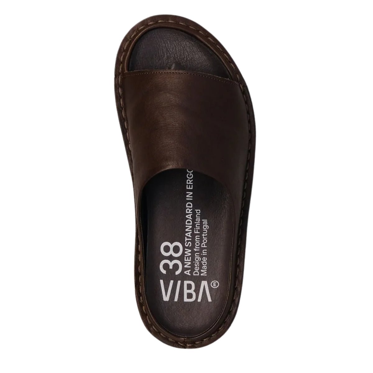 Saint Tropez | Leather | Cocoa Brown - sandals - VIBAe