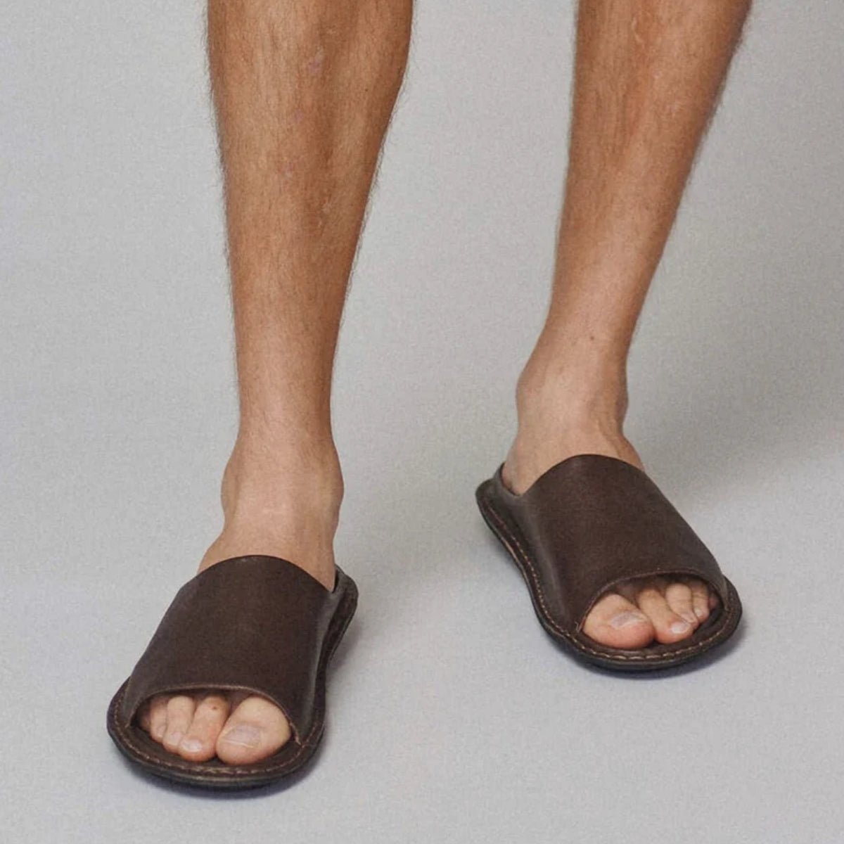 Saint Tropez | Leather | Cocoa Brown - sandals - VIBAe