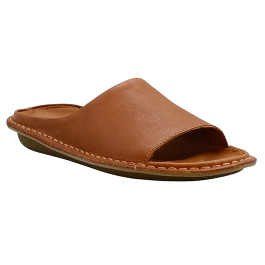 Saint Tropez | Leather | Cognac - sandals - VIBAe