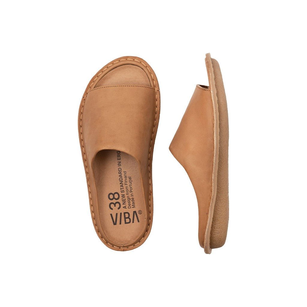Saint Tropez | Leather | Fawn Tan - sandals - VIBAe