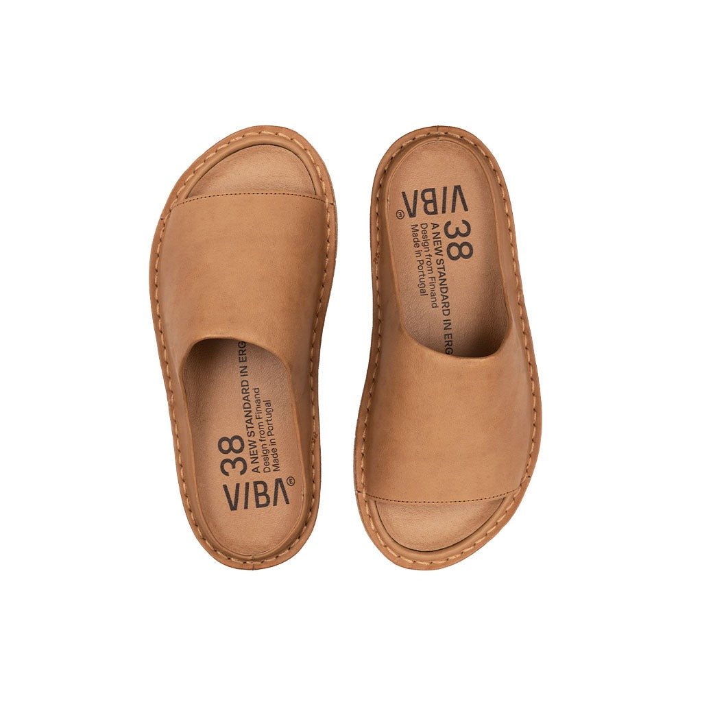 Saint Tropez | Leather | Fawn Tan - sandals - VIBAe