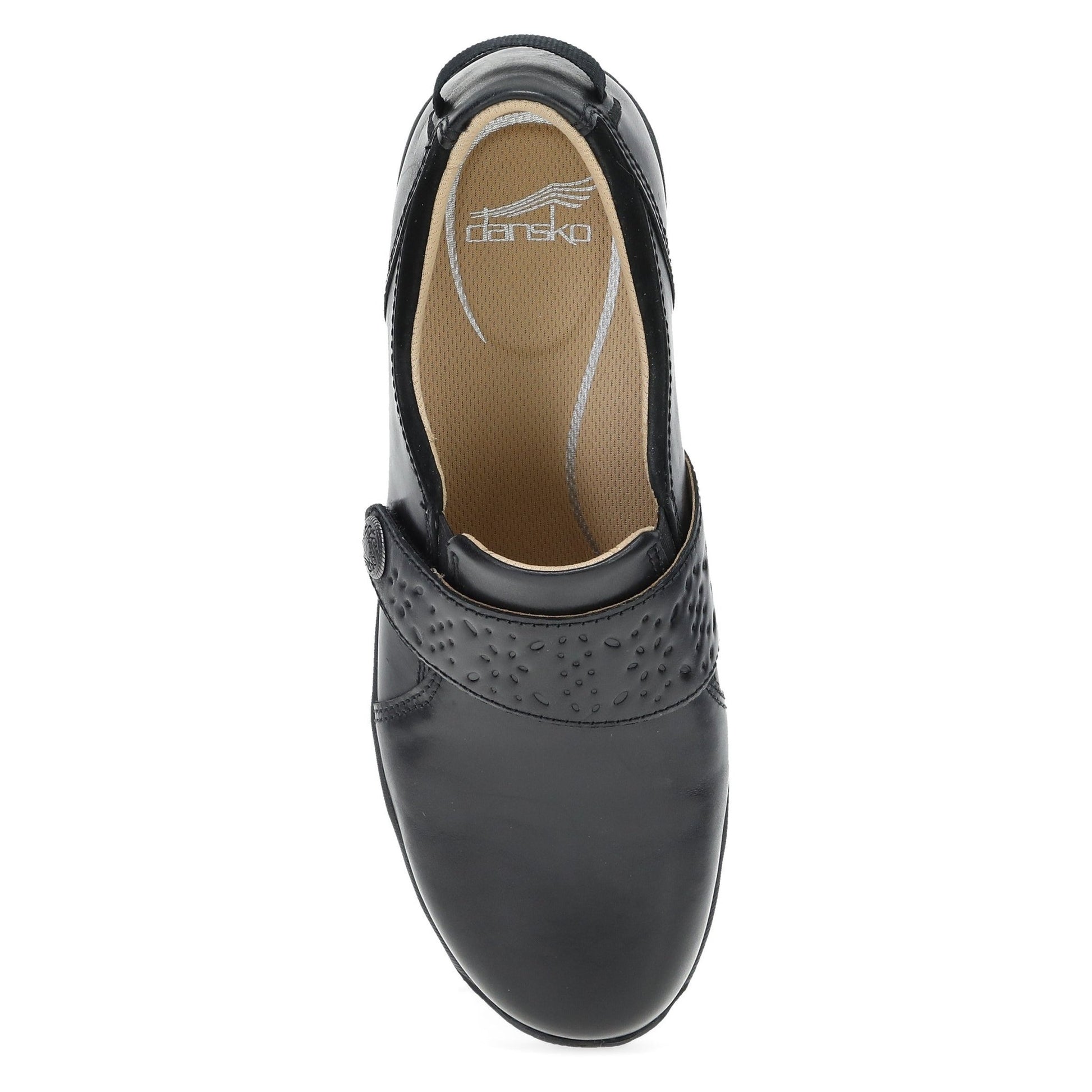Sallie | Waxy Burnished | Black - shoe - Dansko