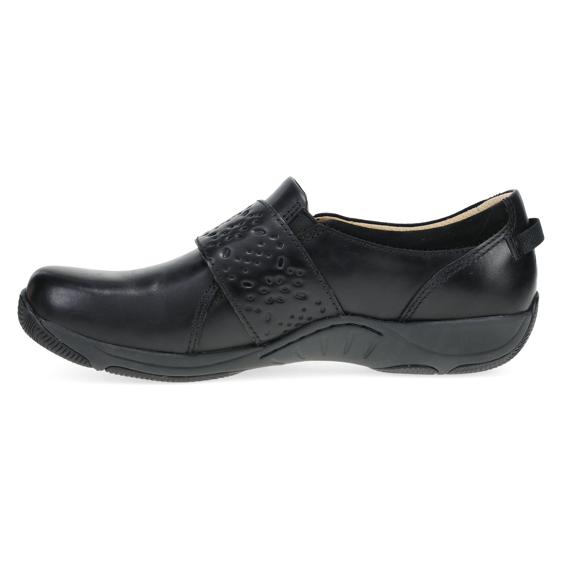 Sallie | Waxy Burnished | Black - shoe - Dansko