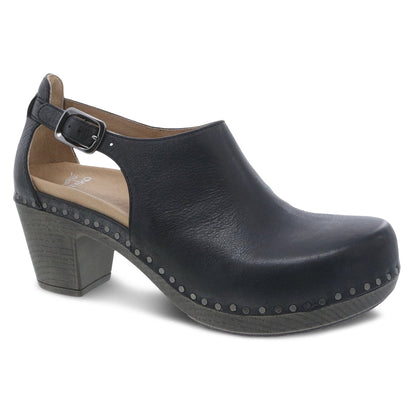 Sassy | Milled Burnished | Black - shoe - Dansko