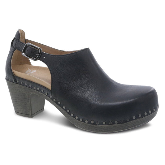 Sassy | Milled Burnished | Black - shoe - Dansko