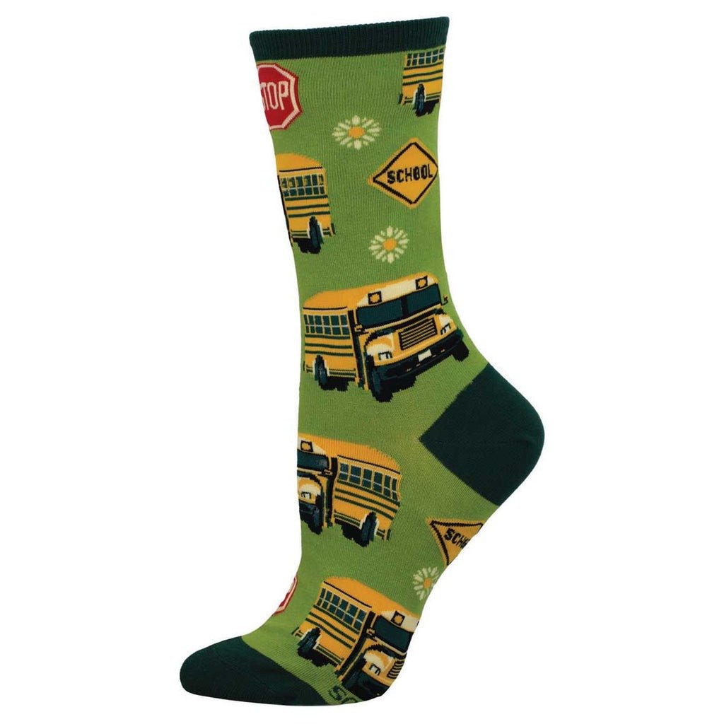 School Bus | Women | Green - socks - Socksmith