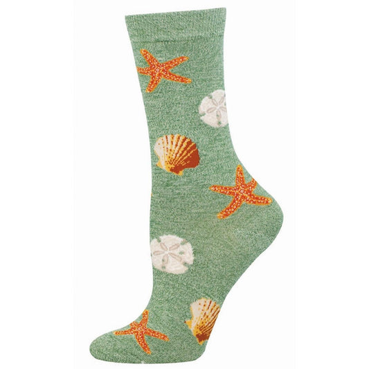 Seas The Day | Bamboo | Women | Mint Heather - socks - Socksmith