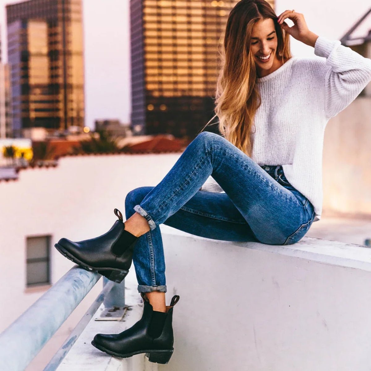 Series Heeled Boot 1671 | Women | Leather | Black - Boot - BLUNDSTONE