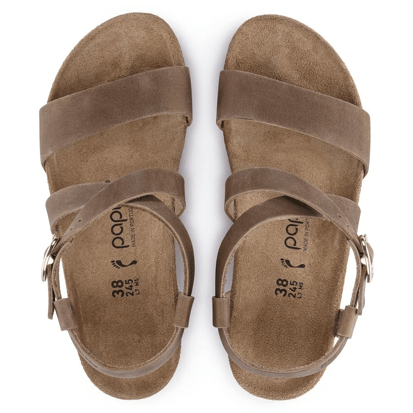 Sibyl Ring - Buckle | Oiled Leather | Cognac - sandals - Birkenstock