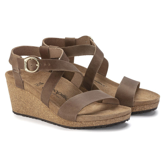 Sibyl Ring - Buckle | Oiled Leather | Cognac - sandals - Birkenstock