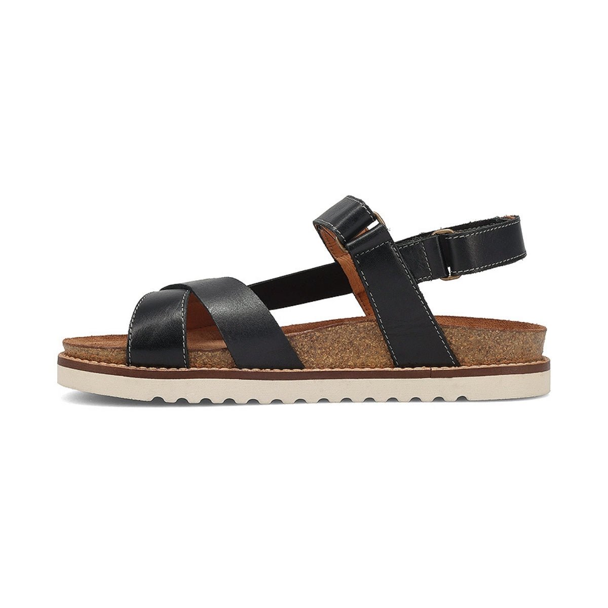 Sideways | Leather | Black - sandals - Taos