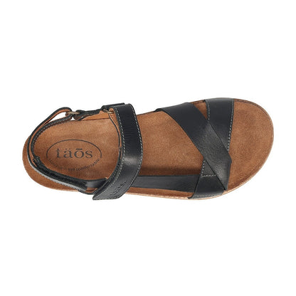 Sideways | Leather | Black - sandals - Taos