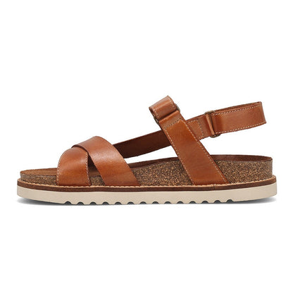 Sideways | Leather | Caramel - sandals - Taos