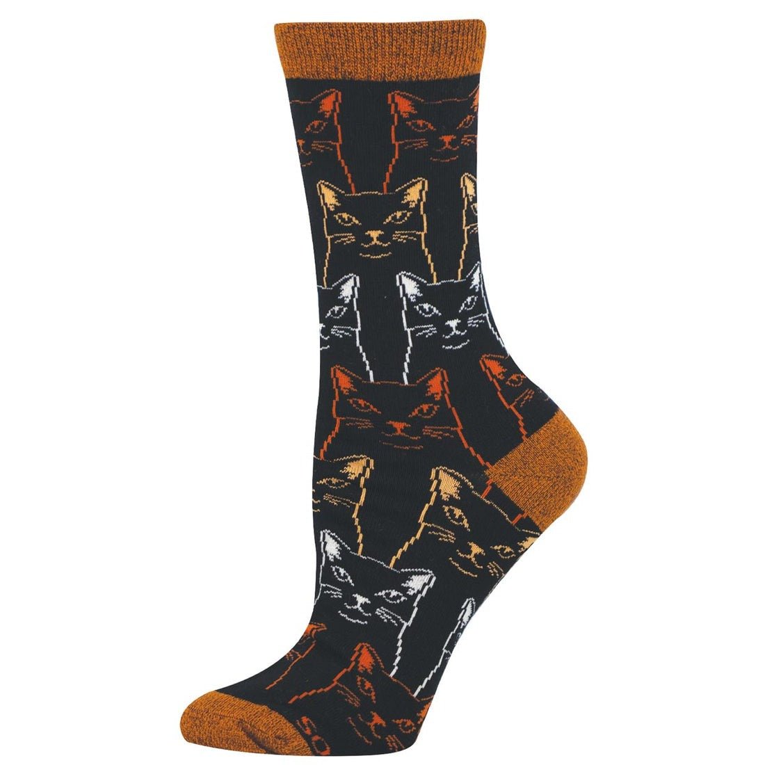 Sketchy Cats | Bamboo | Women | Black - socks - Socksmith