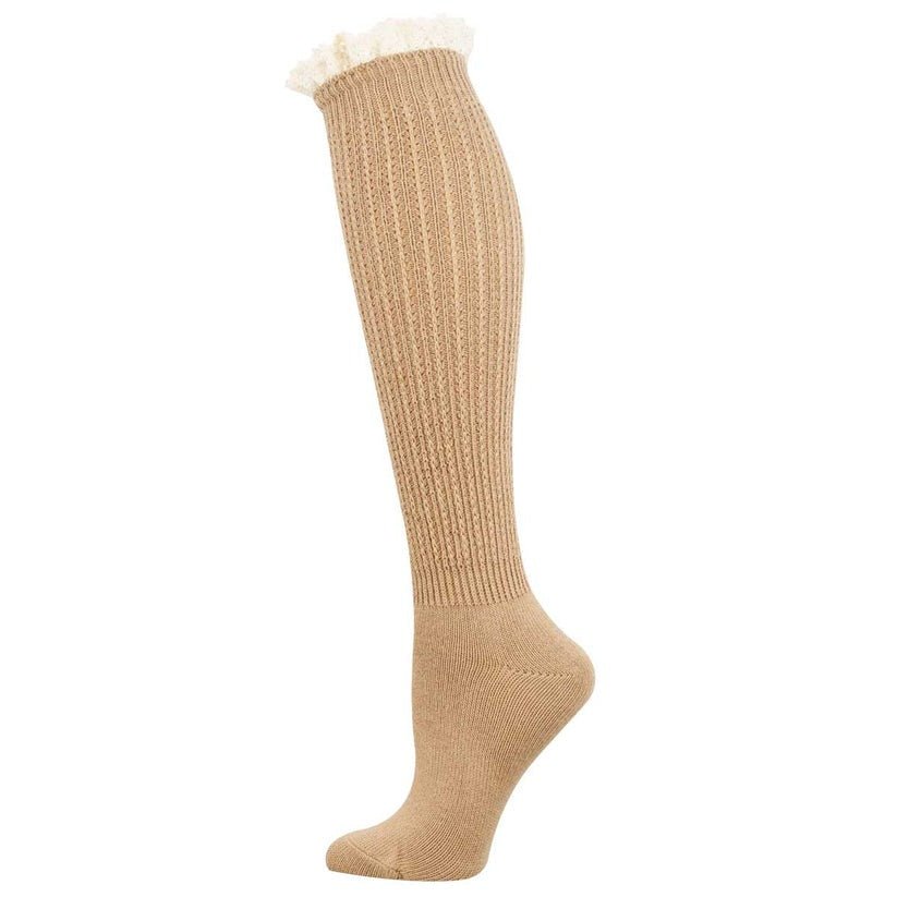 Slouchy Boot Knee-Hi Lace | Women | Hemp - socks - Socksmith