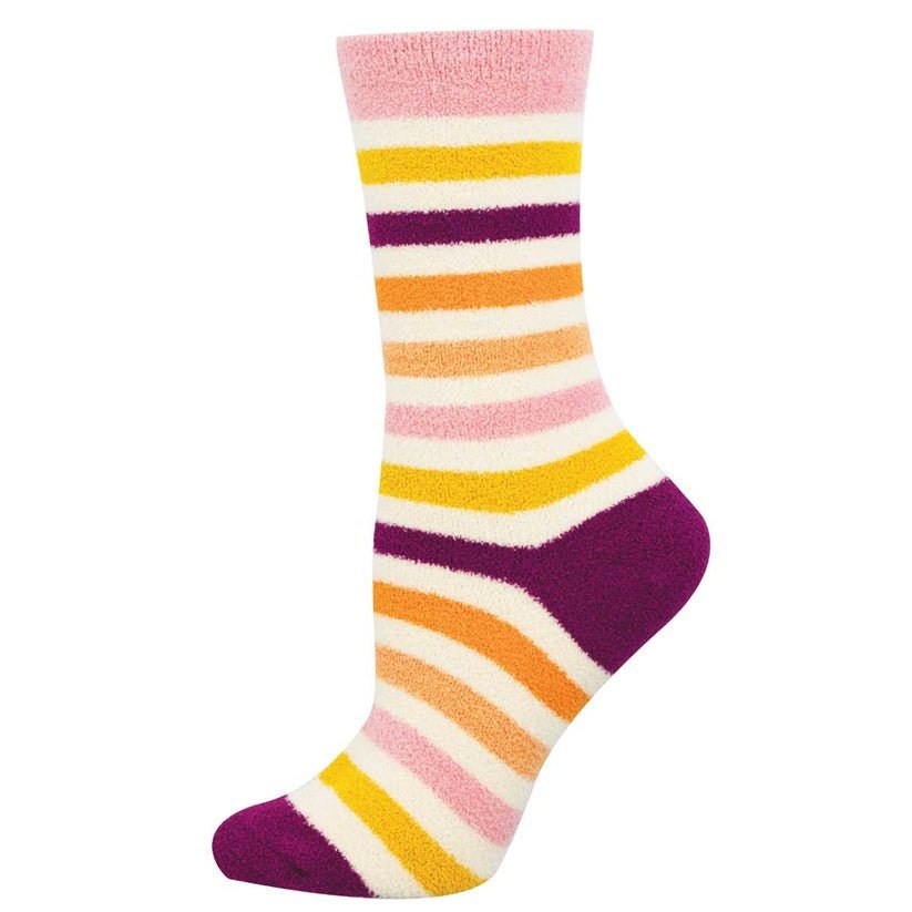 Snuggly Stripe | PJ | Women | Purple - socks - Socksmith