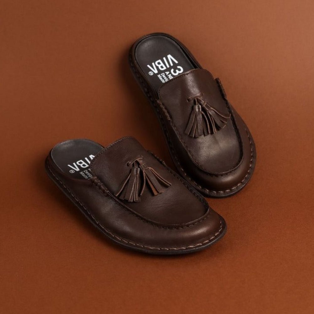 Soho | Leather | Cocoa Brown - clog - VIBAe