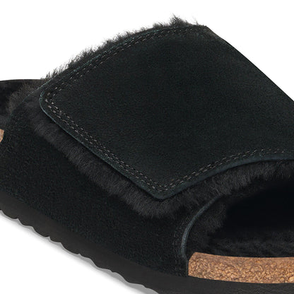 Solana Shearling | Suede | Black - sandals - Birkenstock