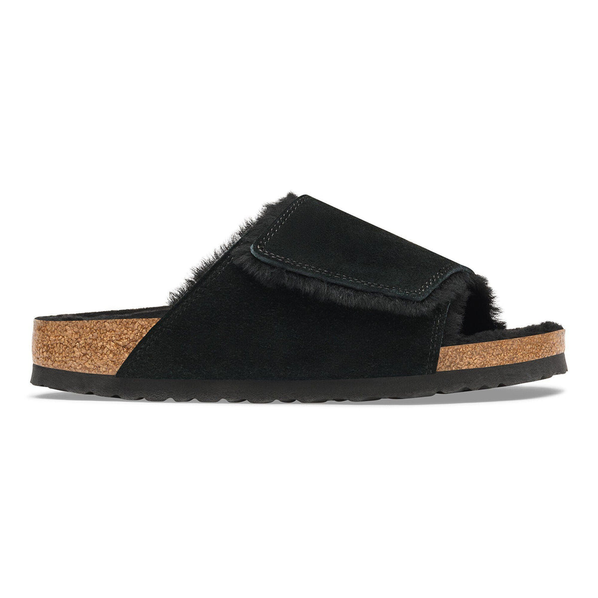 Solana Shearling | Suede | Black - sandals - Birkenstock