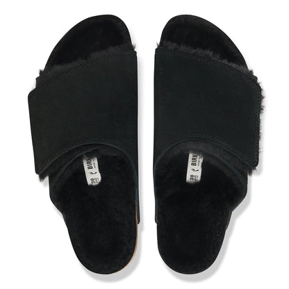 Solana Shearling | Suede | Black - sandals - Birkenstock