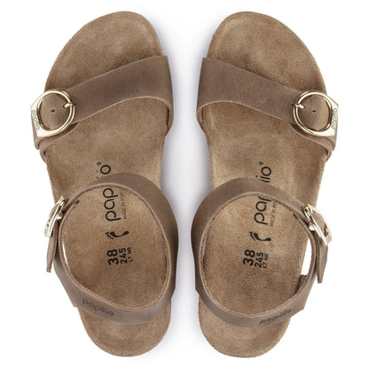Soley Round Buckle | Leather | Cognac - sandals - Birkenstock