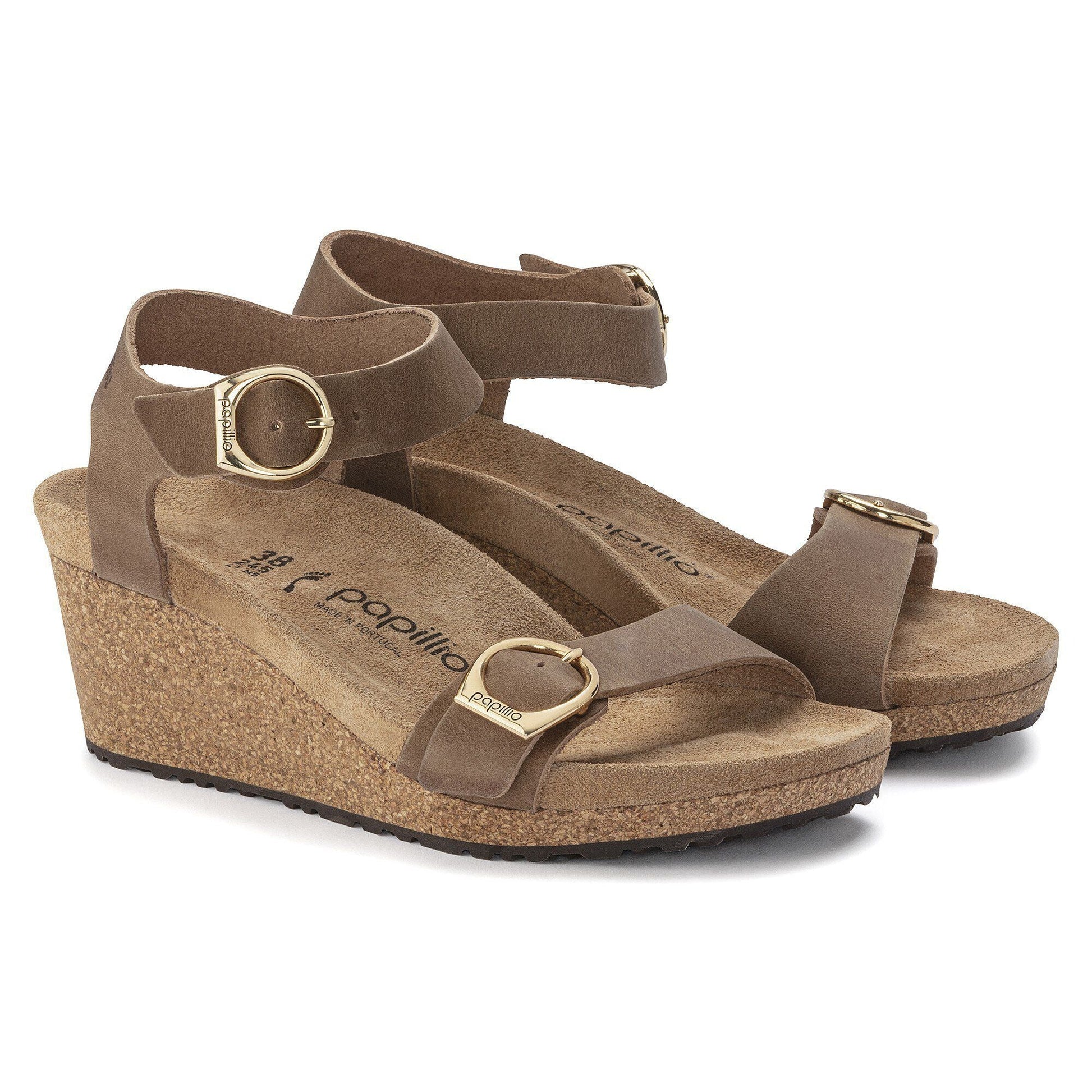 Soley Round Buckle | Leather | Cognac - sandals - Birkenstock