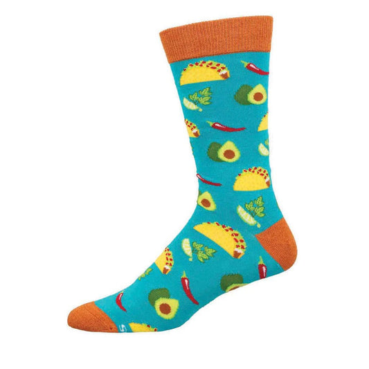 Something To Taco Bout | Bamboo | Men's | Blue - socks - Socksmith