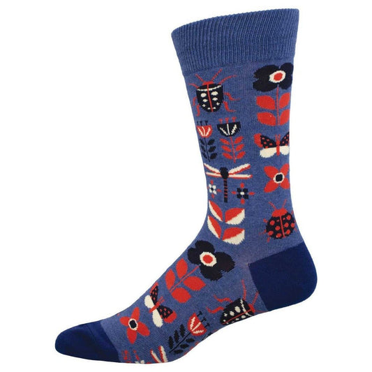 Sorry to Bug You | Men | Blue Heather - Socks - Socksmith