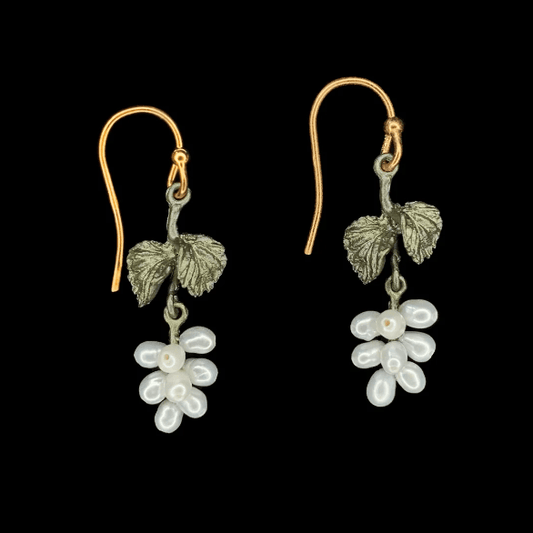 Spring Birch | Wire Earring | Bronze/White Pearl - Earring - Michael Michaud