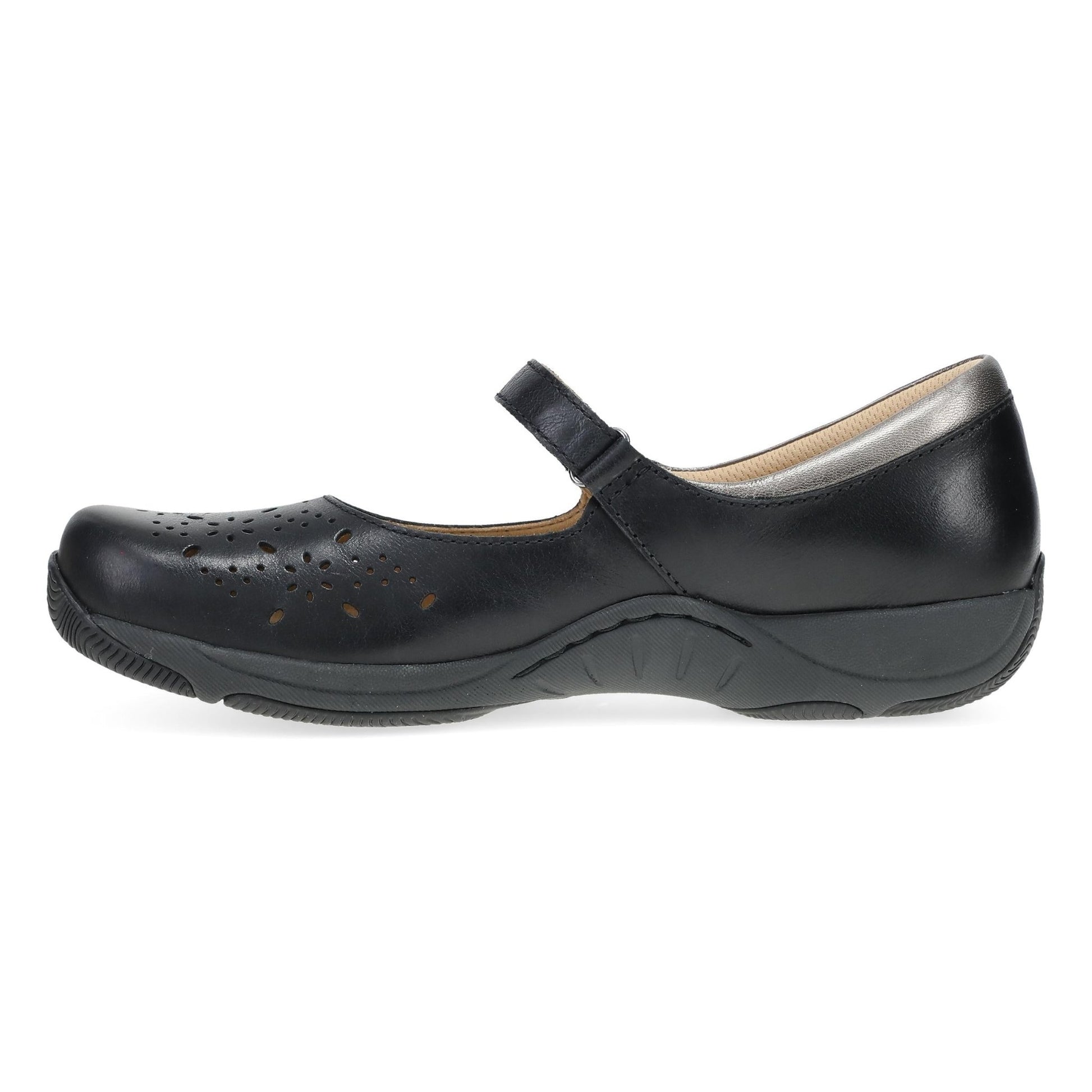 Stacy | Waxy Burnished | Black - shoe - Dansko