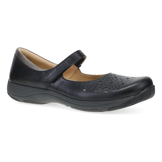 Stacy | Waxy Burnished | Black - shoe - Dansko